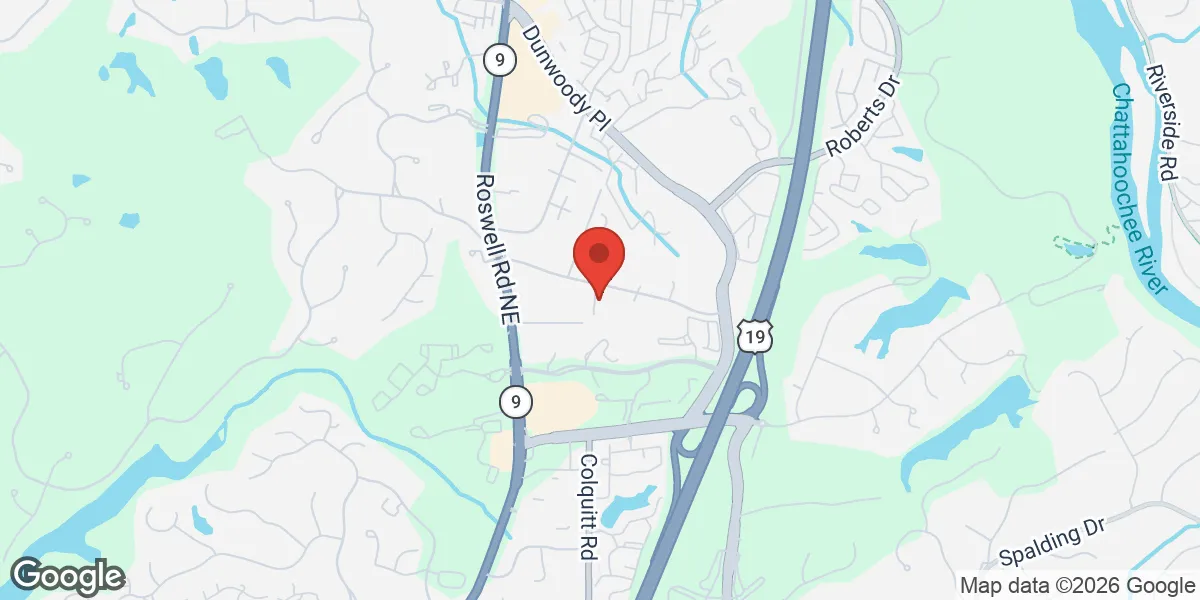 Map showing Castle Rock Hormone Health Atlanta location