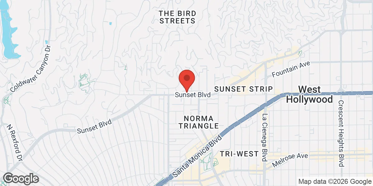 Map showing Ultimate Male – West Hollywood location