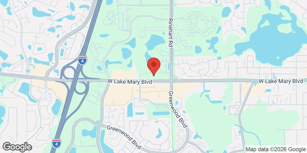 Map showing Gameday Men’s Health Lake Mary TRT Clinic location