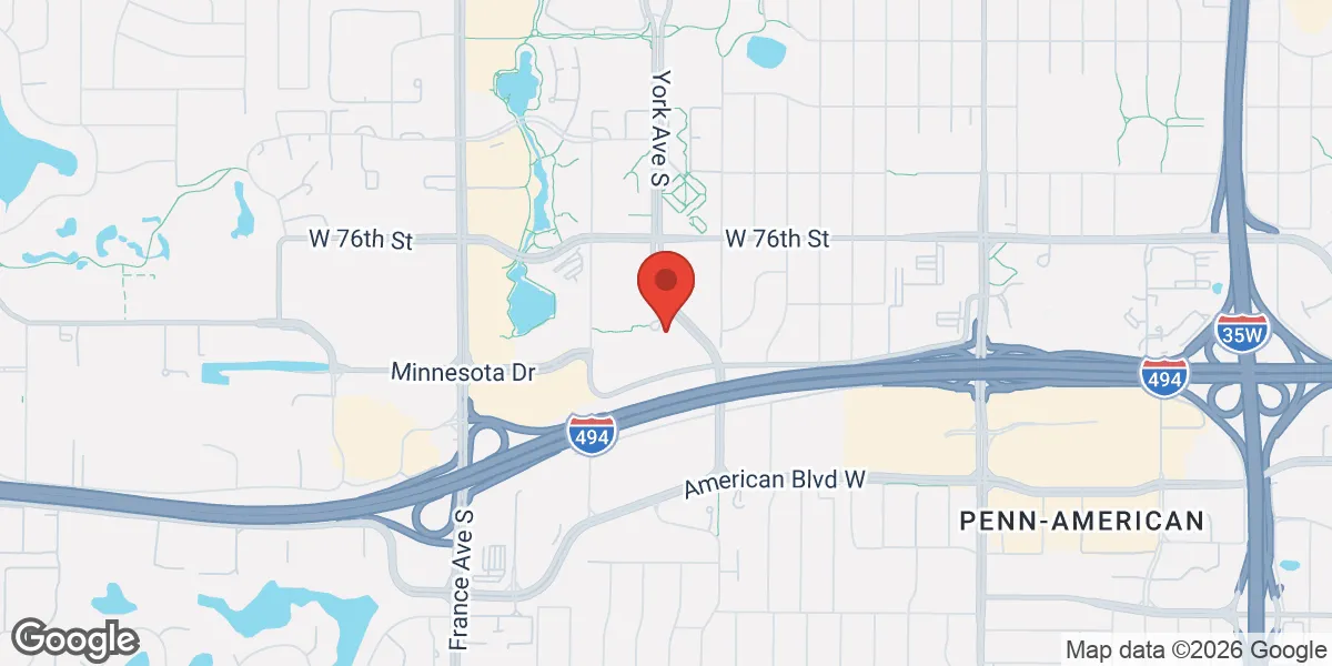Map showing Renew Vitality Testosterone Clinic of Edina location