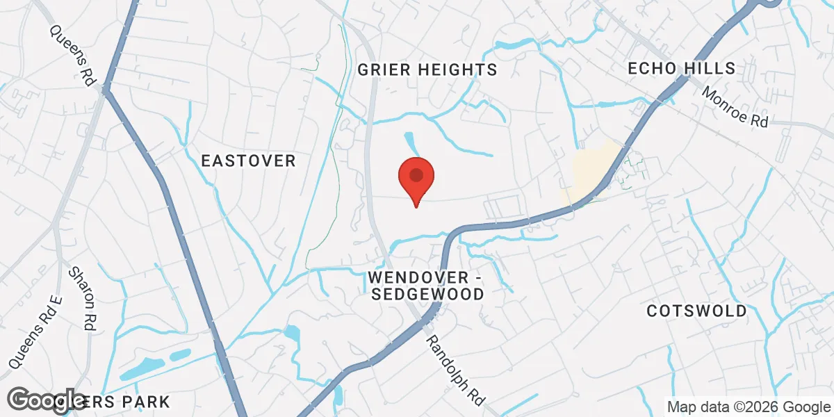 Map showing Vitality Center of Charlotte location