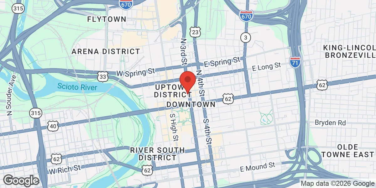 Map showing Ohio Men's Health location