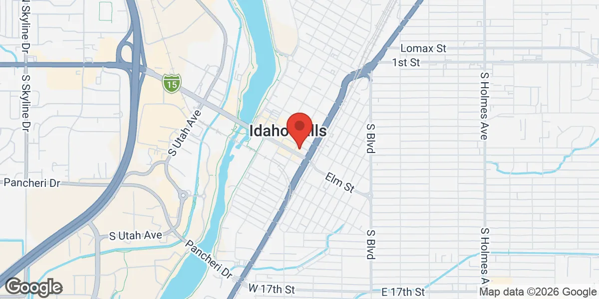 Map showing Renew Vitality Testosterone Clinic of Idaho Falls location