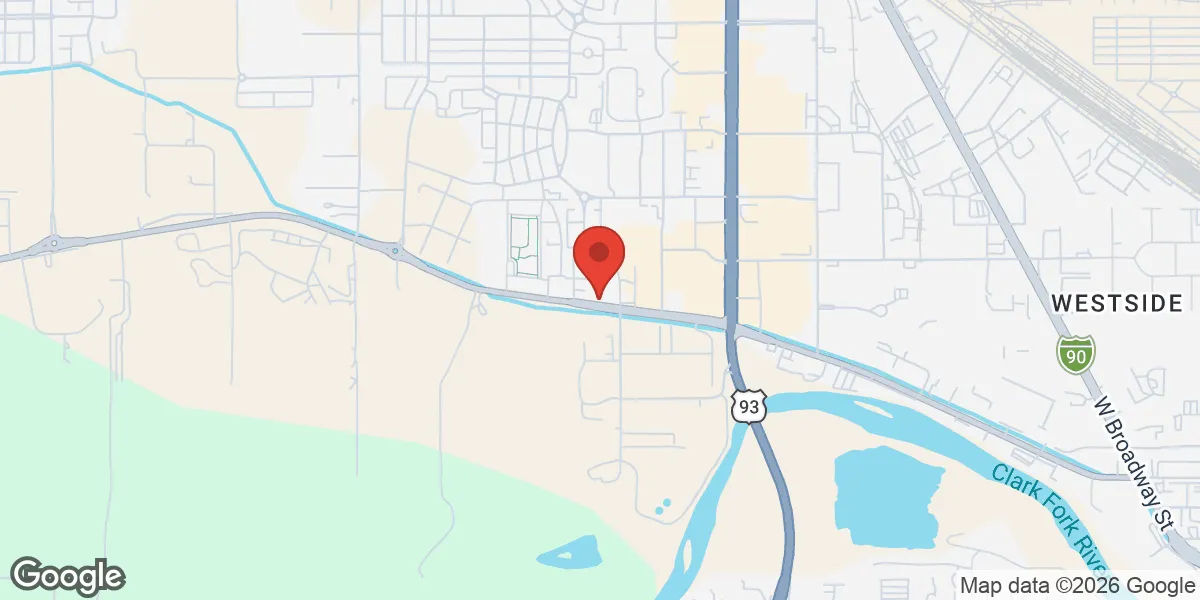 Map showing Gameday Men's Health Missoula location