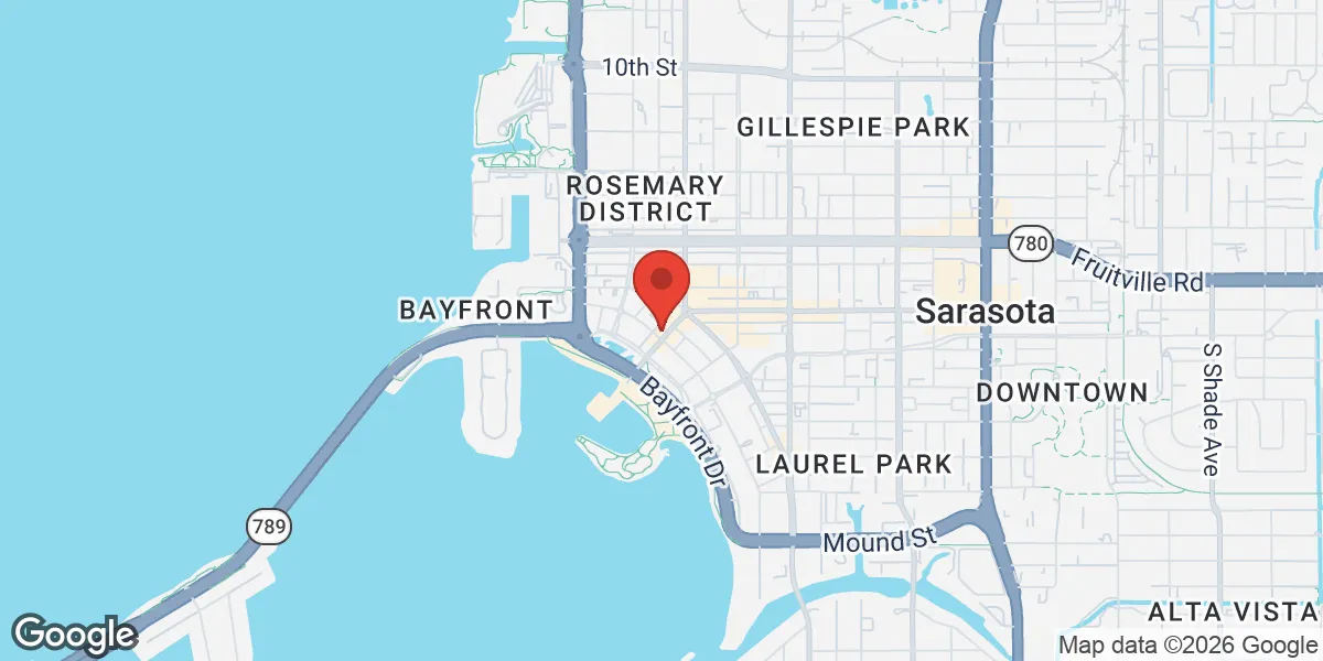 Map showing Renew Vitality Testosterone Clinic of Sarasota location