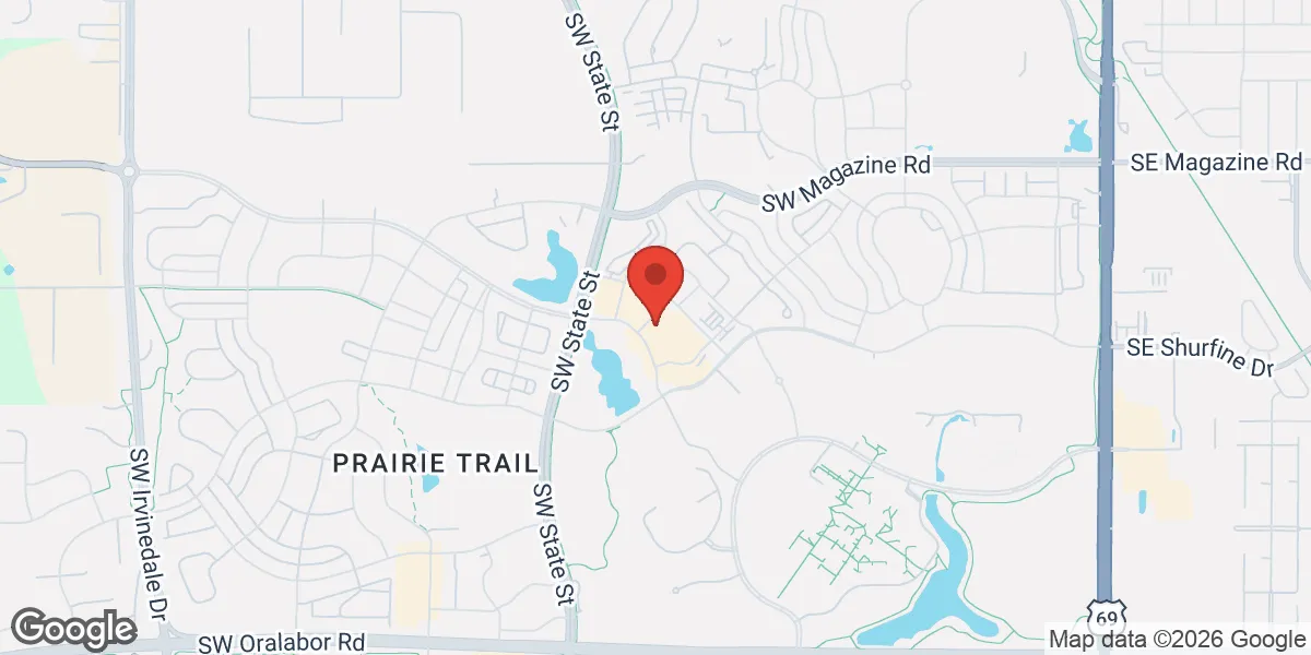 Map showing Gameday Men's Health Ankeny, IA location