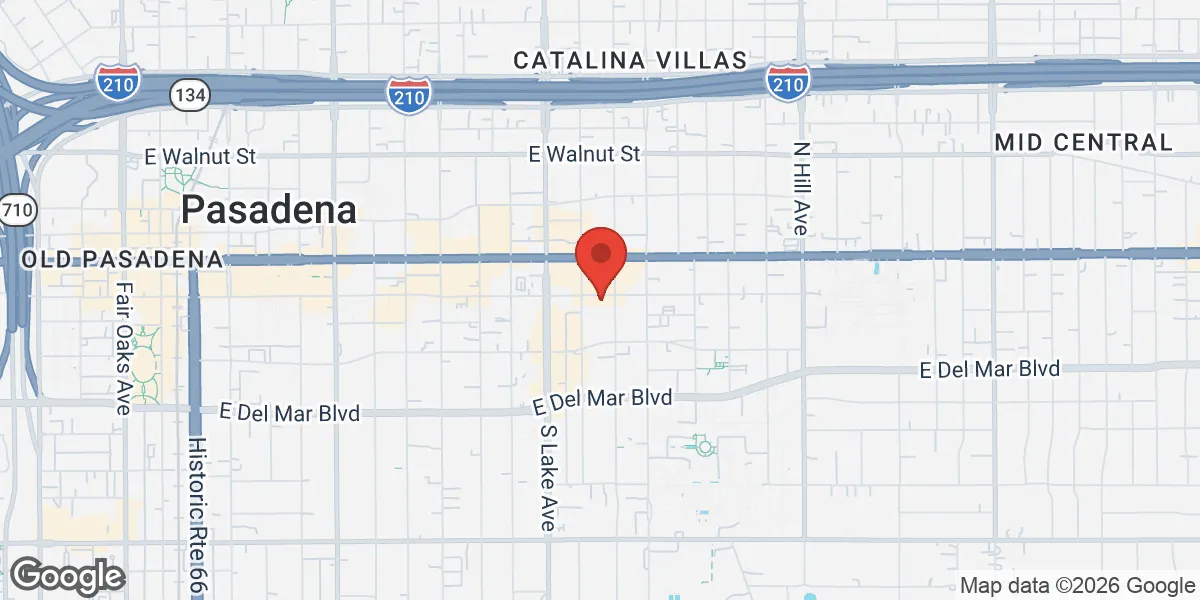 Map showing Gameday Men's Health Pasadena ED and TRT Clinic location