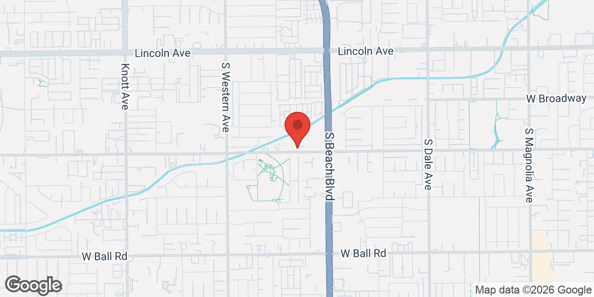 Map showing Renew Vitality Testosterone Clinic of Anaheim location