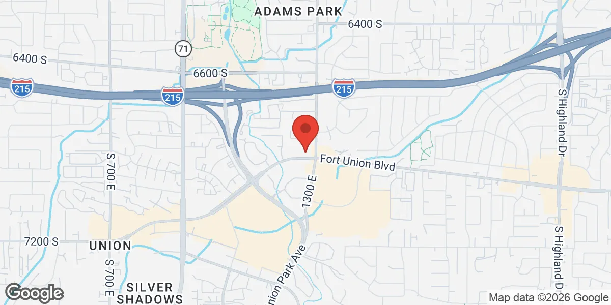 Map showing Gameday Men's Health Cottonwood Heights, UT location