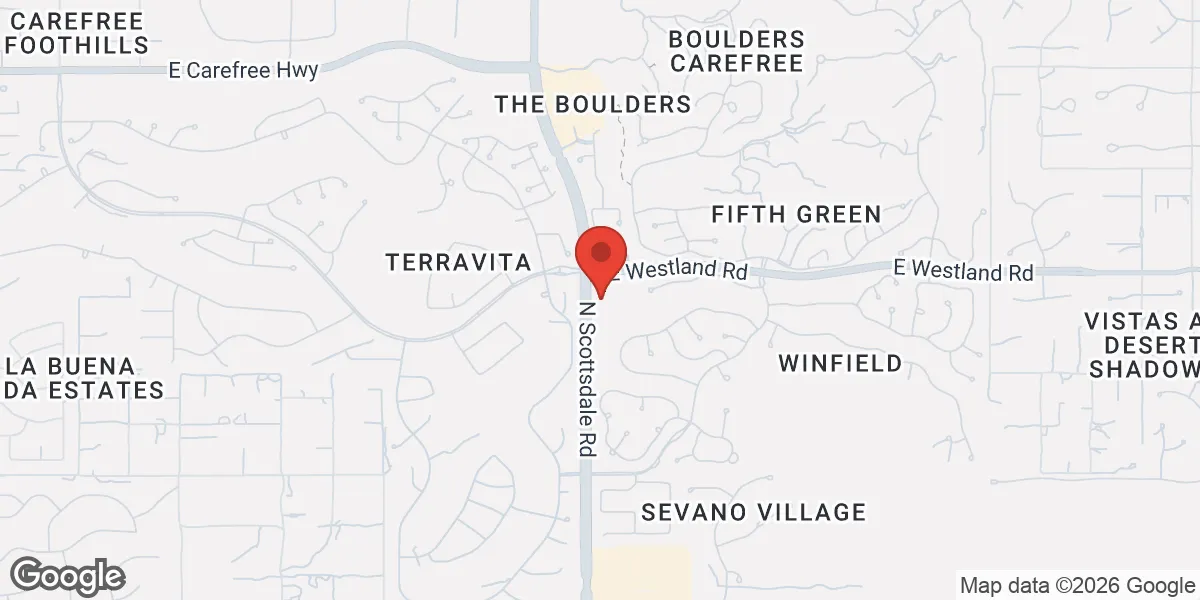 Map showing GameDay Men's Health North Scottsdale location