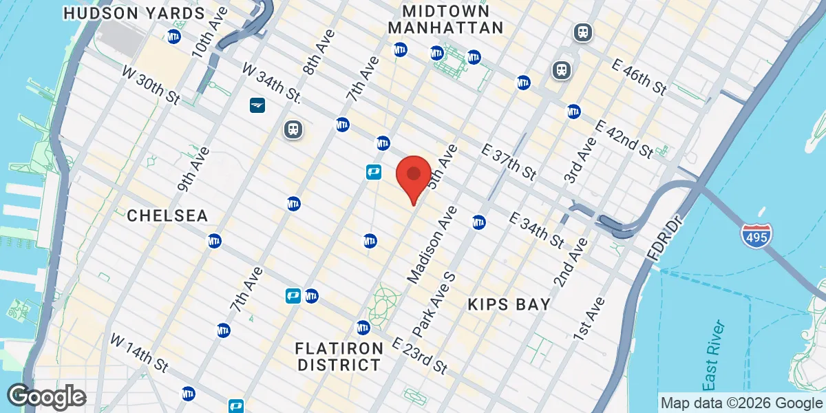 Map showing Maxim Men's Health - New York City location