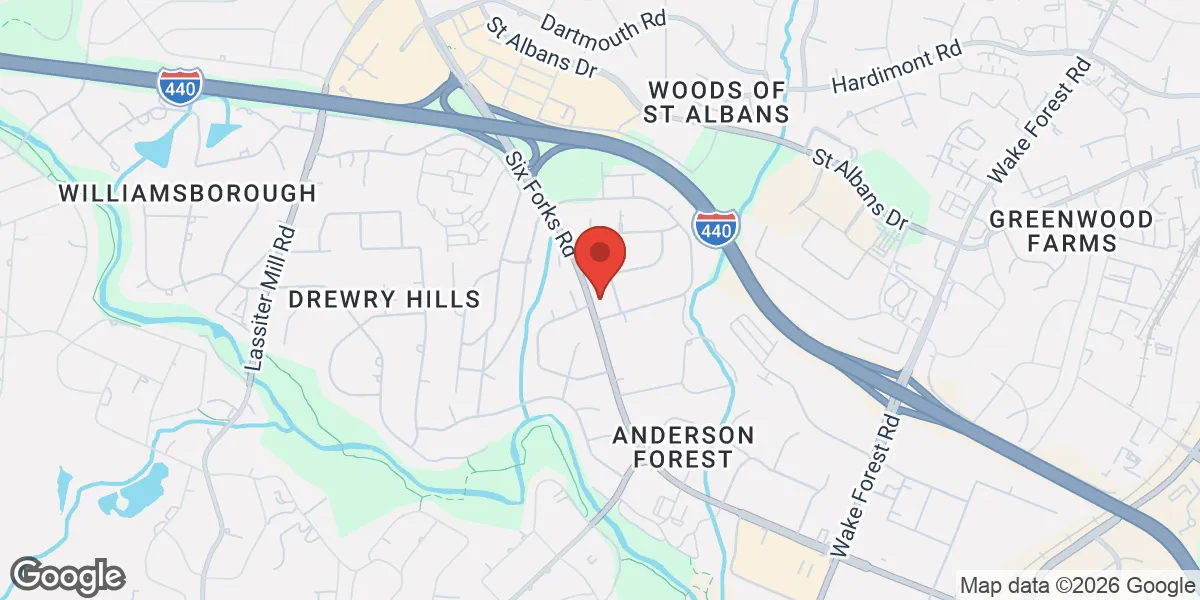 Map showing Renew Vitality Testosterone Clinic of Raleigh location