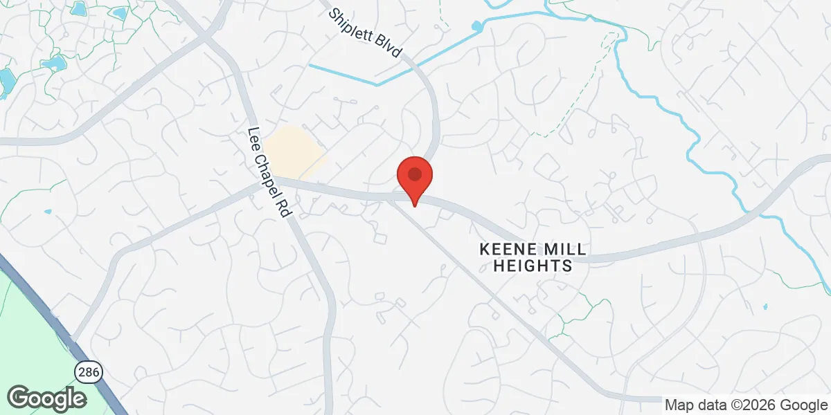 Map showing Renew Vitality Testosterone Clinic of Burke location