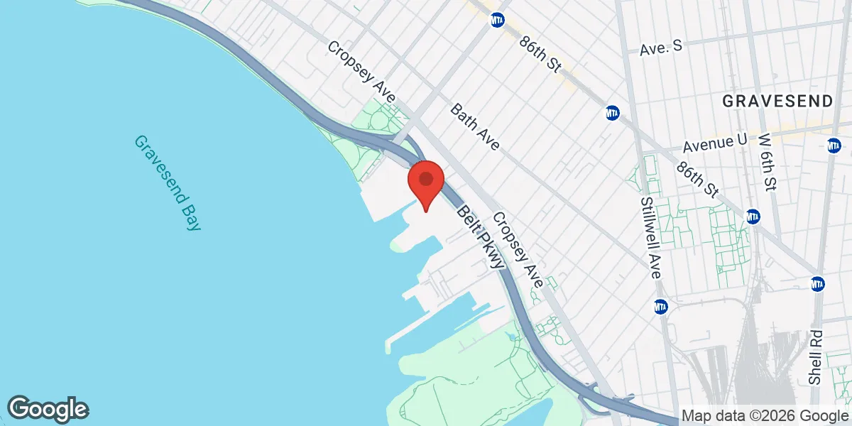 Map showing Shore Parkway Wellness location