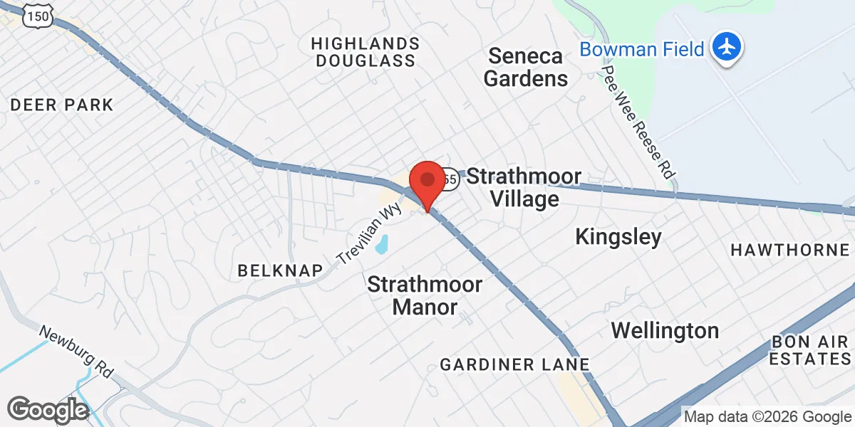 Map showing Renew Vitality Testosterone Clinic of Louisville location