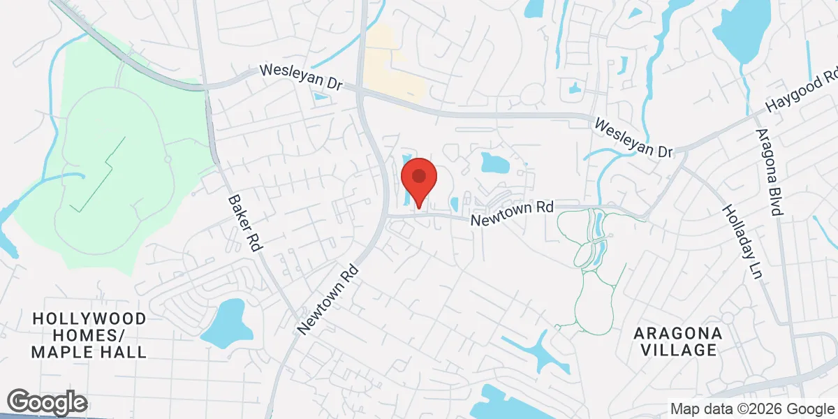 Map showing Renew Vitality Testosterone Clinic of Virginia Beach location