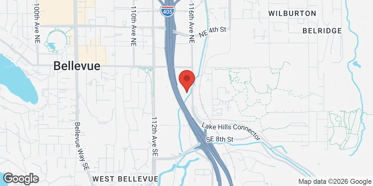 Map showing Verve Hormone Replacement Therapy Bellevue location