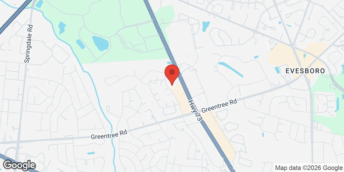 Map showing Gameday Men's Health Marlton TRT Clinic location