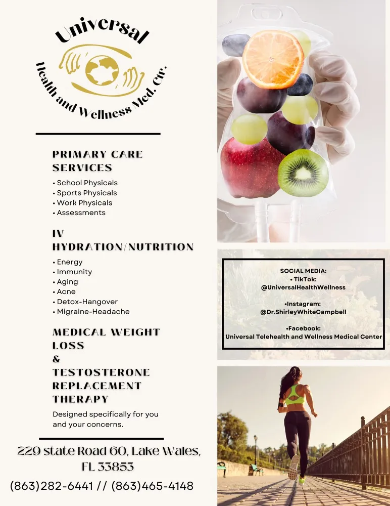 Universal Health & Wellness Medical Center. Primary Care. IV Hydration. Weight Loss. Testosterone Replacement Therapy photo 6