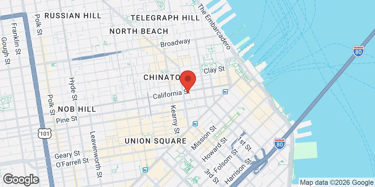 Map showing Gameday Men's Health Downtown San Francisco TRT & ED Clinic location