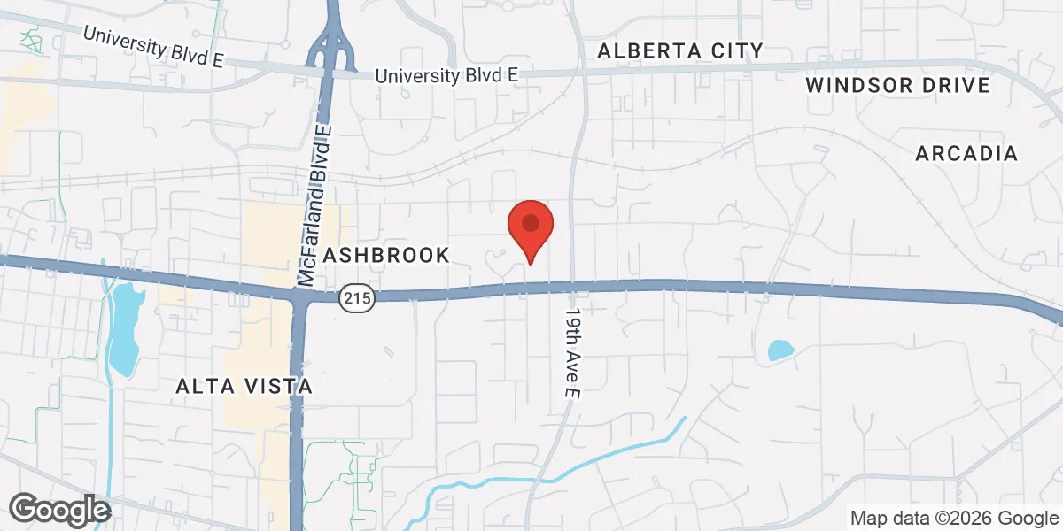 Map showing Tuscaloosa Men's Clinic location