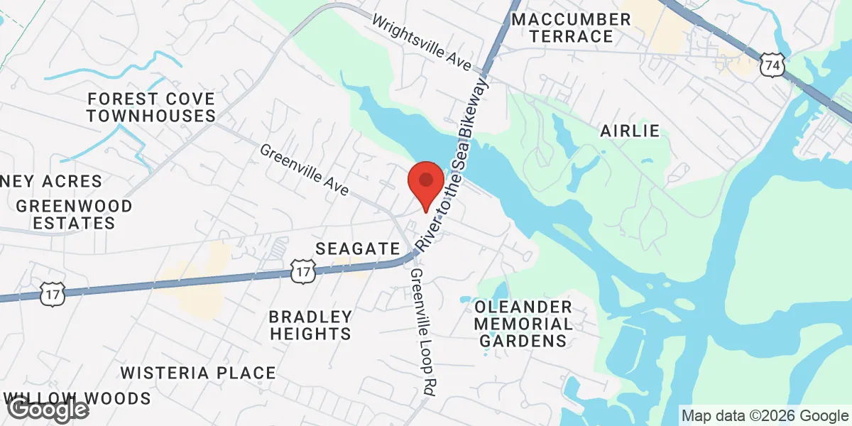 Map showing Renew Vitality Testosterone Clinic of Wilmington location