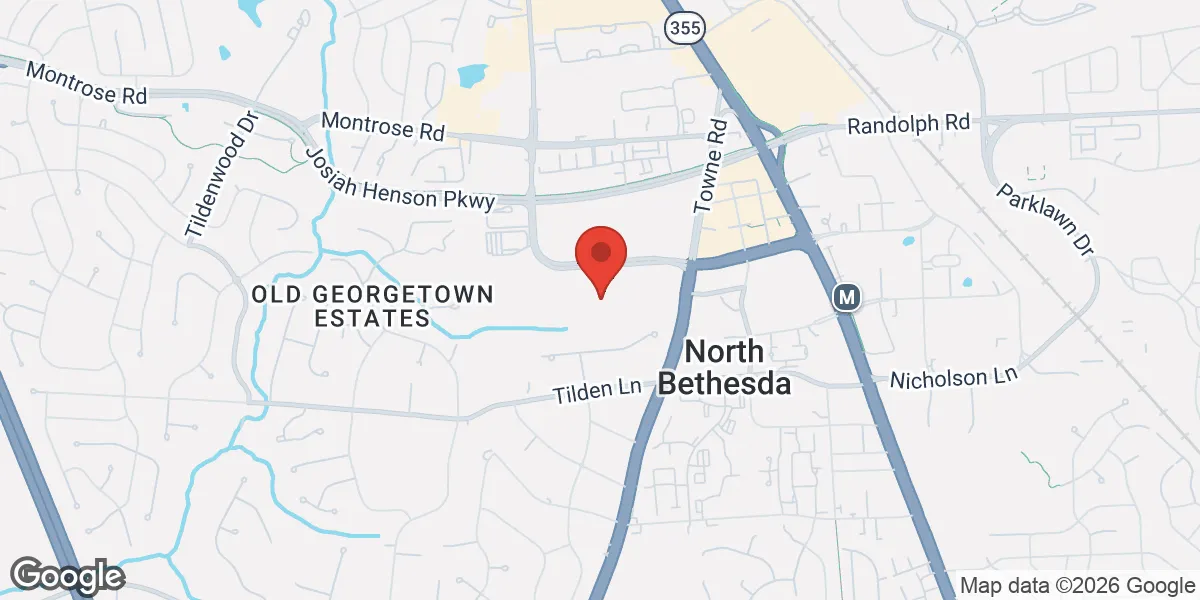 Map showing Greater Washington Testosterone location