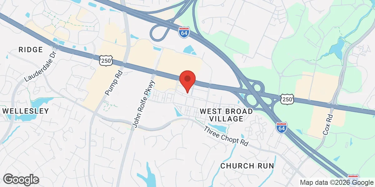 Map showing Renew Vitality Testosterone Clinic of Glen Allen location