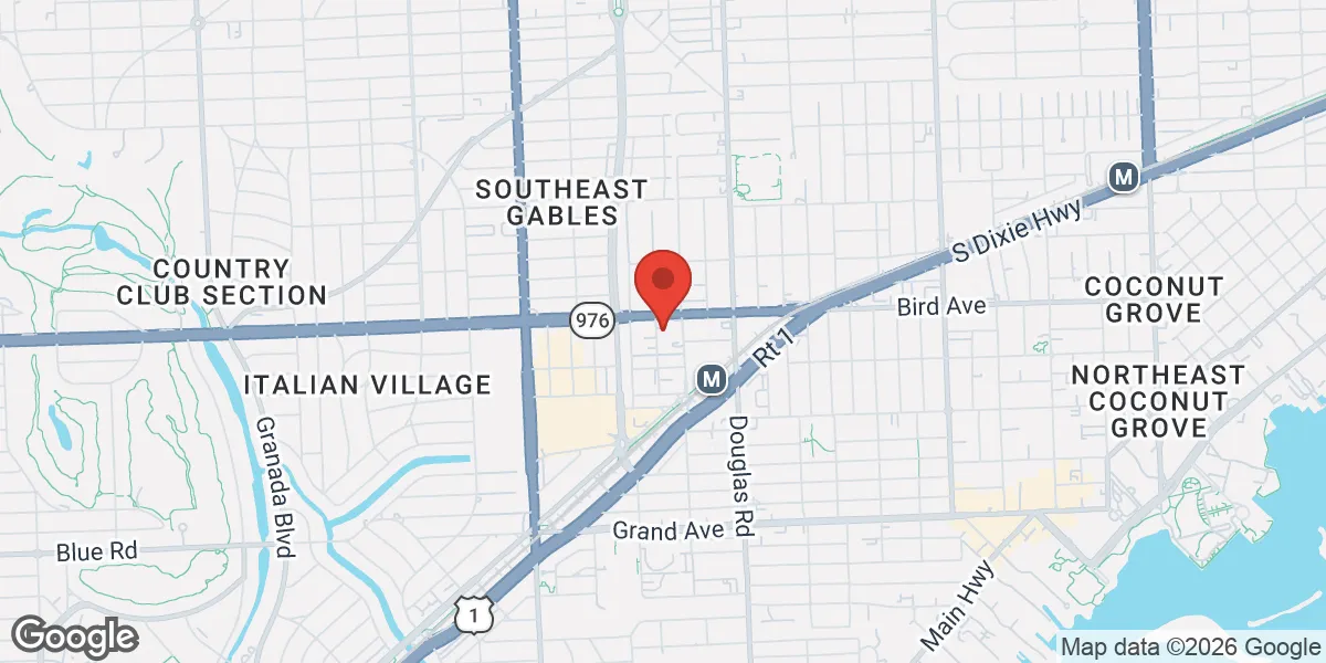 Map showing Renew Vitality Testosterone Clinic of Miami location