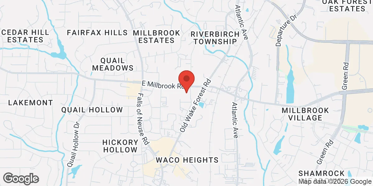 Map showing Gameday Men's Health Northeast Raleigh TRT Clinic location