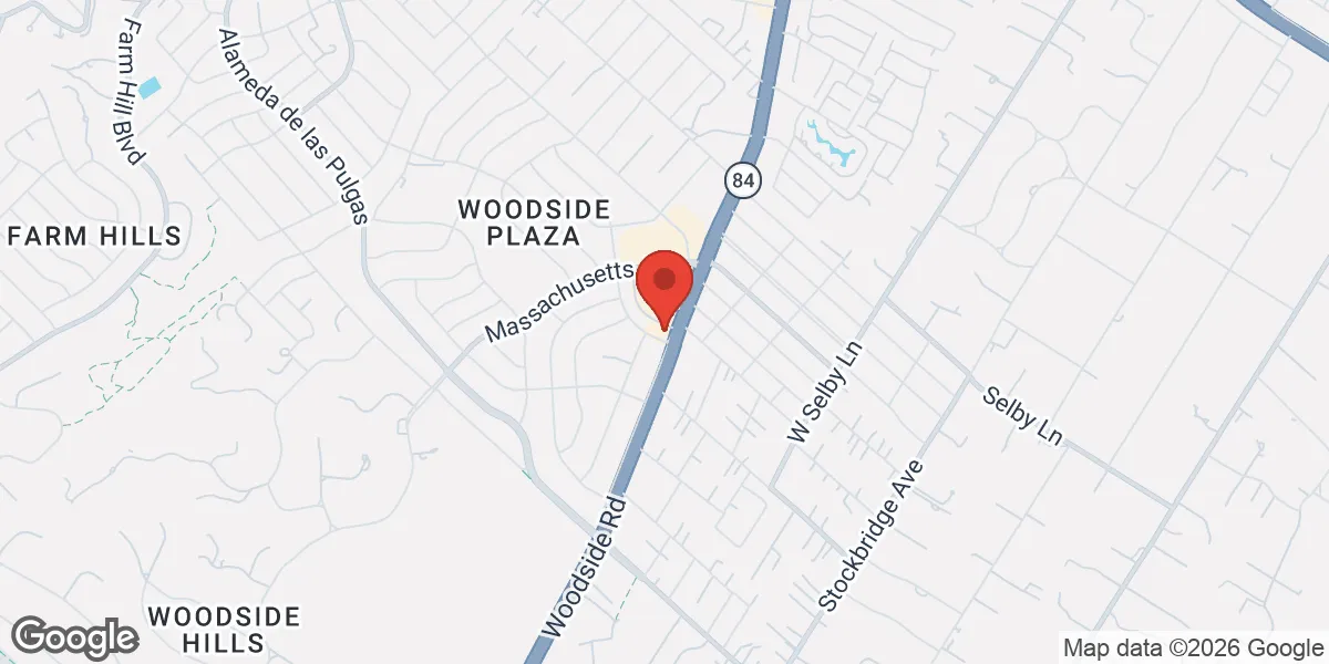 Map showing Gameday Men's Health Redwood City, CA ED and TRT Clinic location