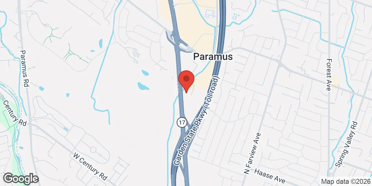 Map showing Renew Vitality Testosterone Clinic of Paramus location