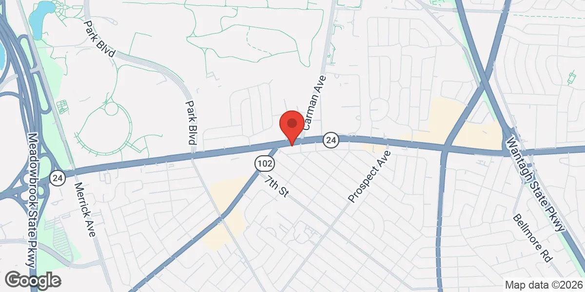 Map showing Atlas Mens Health Clinic - Long Island | TRT | Peptides | Weight Loss Clinic location