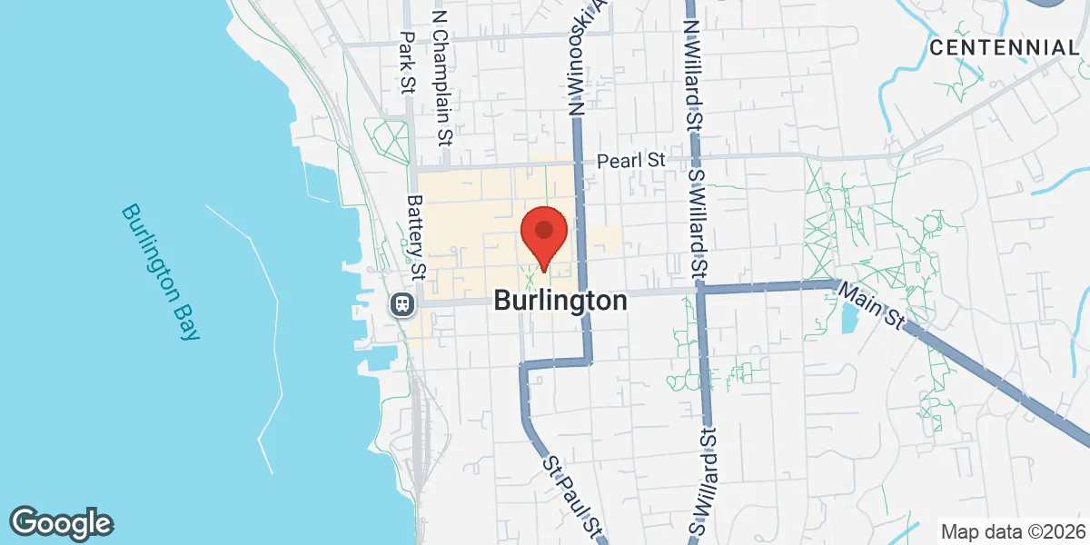 Map showing Renew Vitality Testosterone Clinic of Burlington location