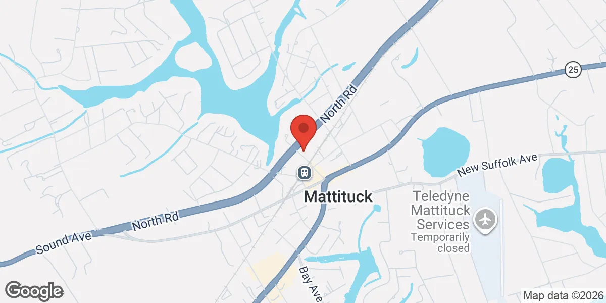 Map showing Prime Health HRT Solutions - TRT & Weight Loss Clinic Mattituck location