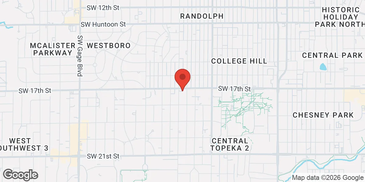 Map showing Renew Vitality Testosterone Clinic of Topeka location