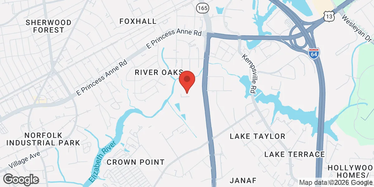 Map showing Gameday Men's Health Norfolk location