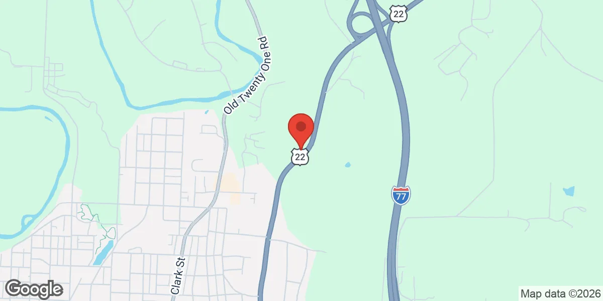 Map showing Southeast Ohio Men’s Health Clinic location