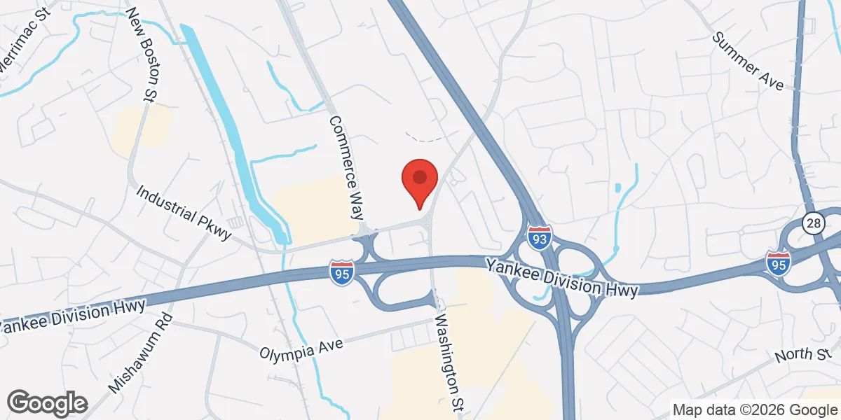 Map showing Northeast Men's Health - Woburn location