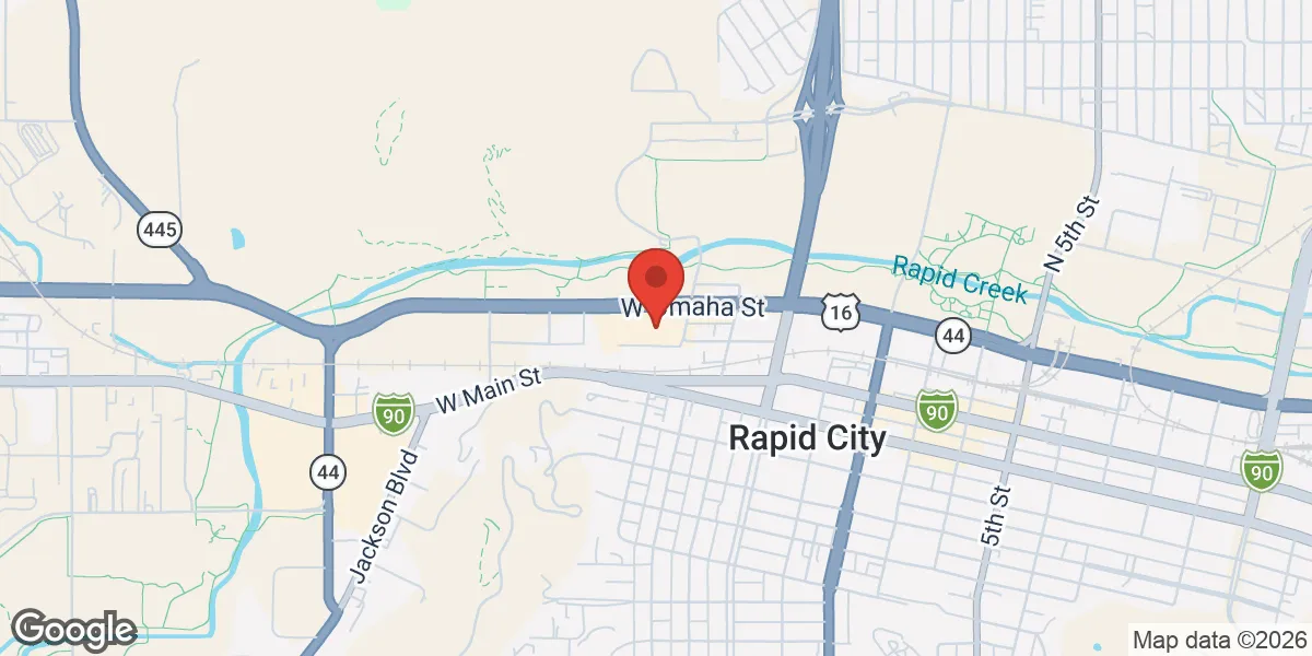 Map showing Gameday Men's Health Rapid City, SD TRT, ED and Weight Loss Clinic location