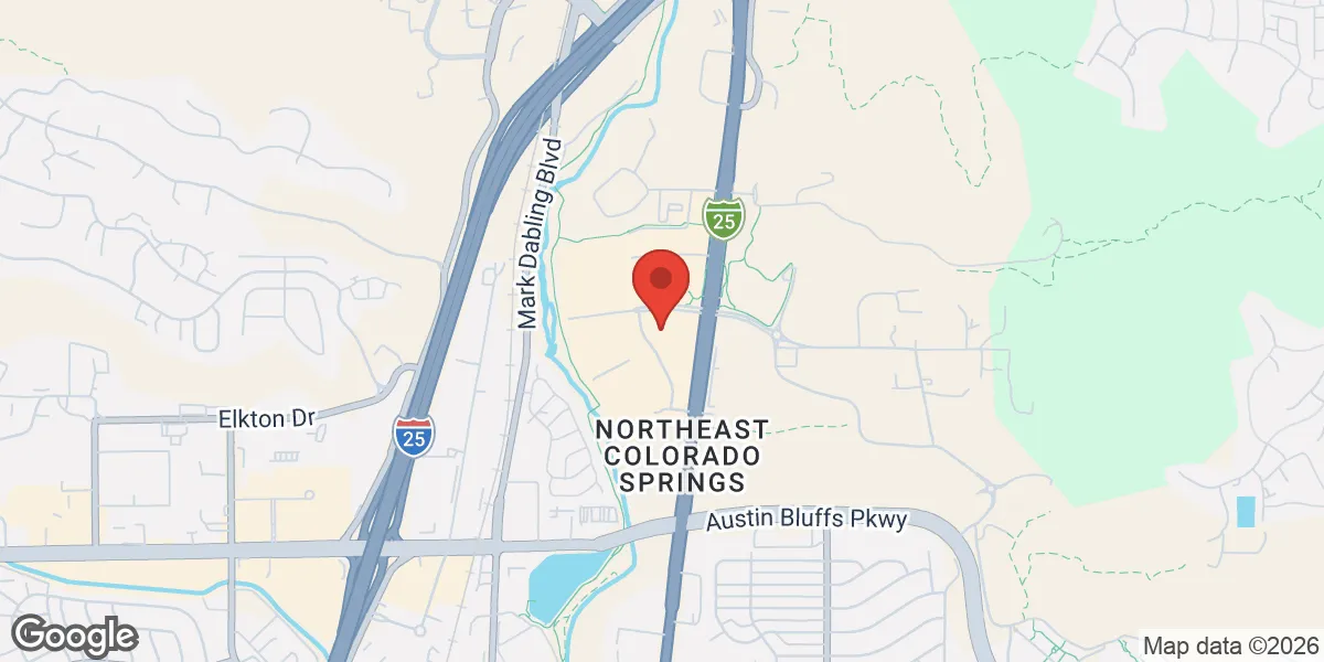 Map showing Low T Center Colorado Springs | Men's Health & TRT Clinic location