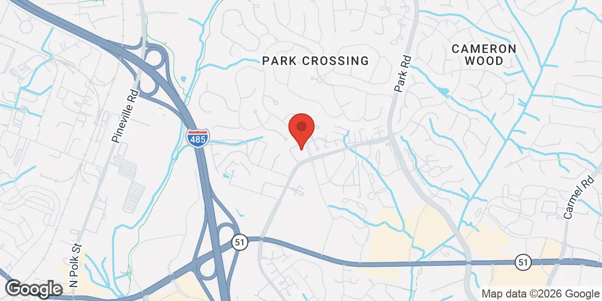 Map showing Carolina Men's Clinic (South Charlotte) location