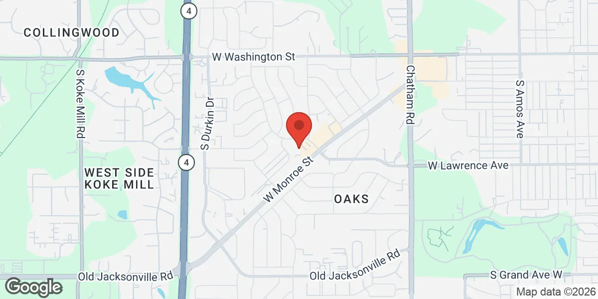 Map showing Gameday Men's Health Springfield, IL location