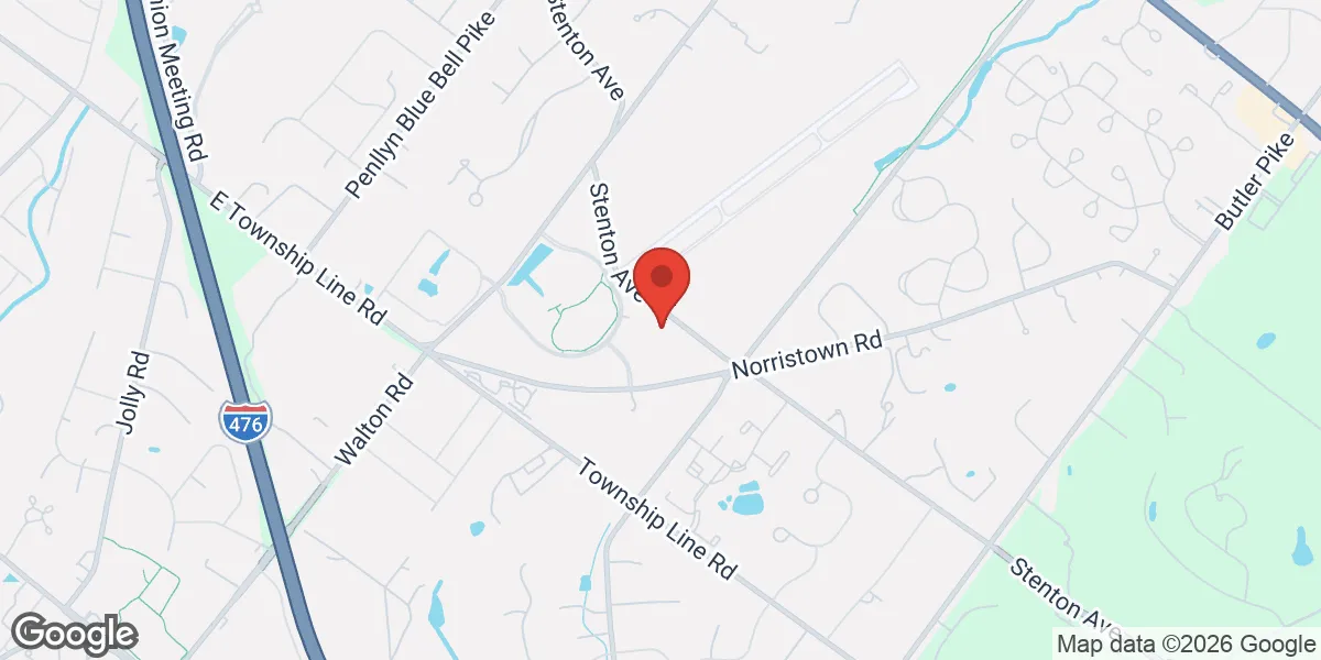 Map showing Gameday Men's Health Blue Bell location