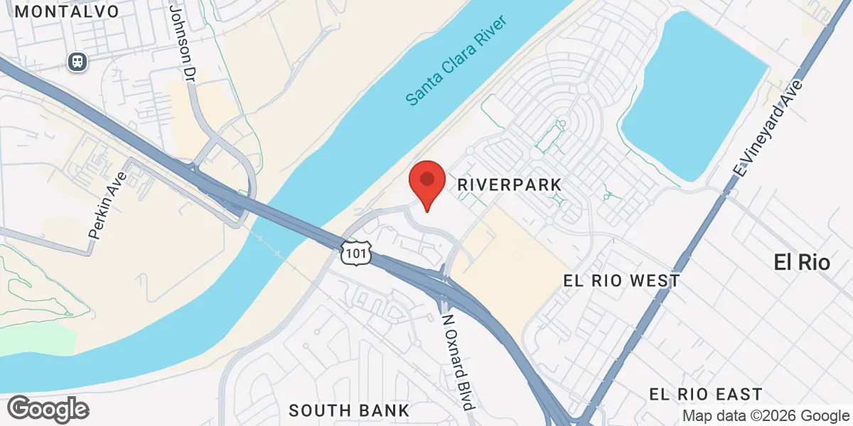 Map showing Renew Vitality Testosterone Clinic of Oxnard location