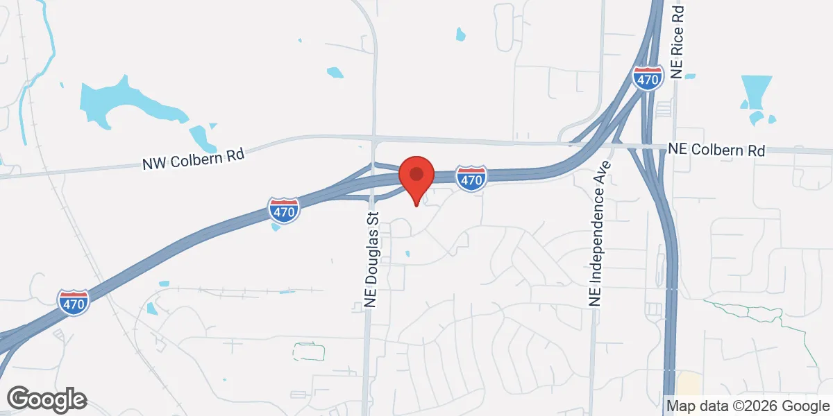 Map showing Gameday Men's Health Lee's Summit TRT, Peptide, and ED Clinic location