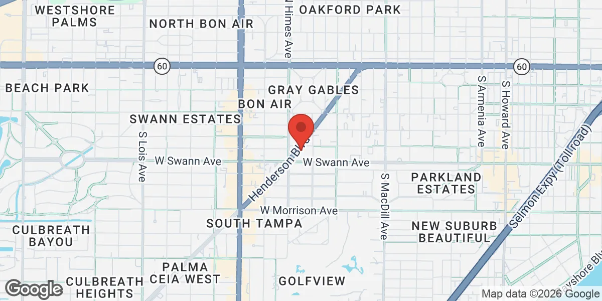 Map showing Renew Vitality Testosterone Clinic of Tampa location