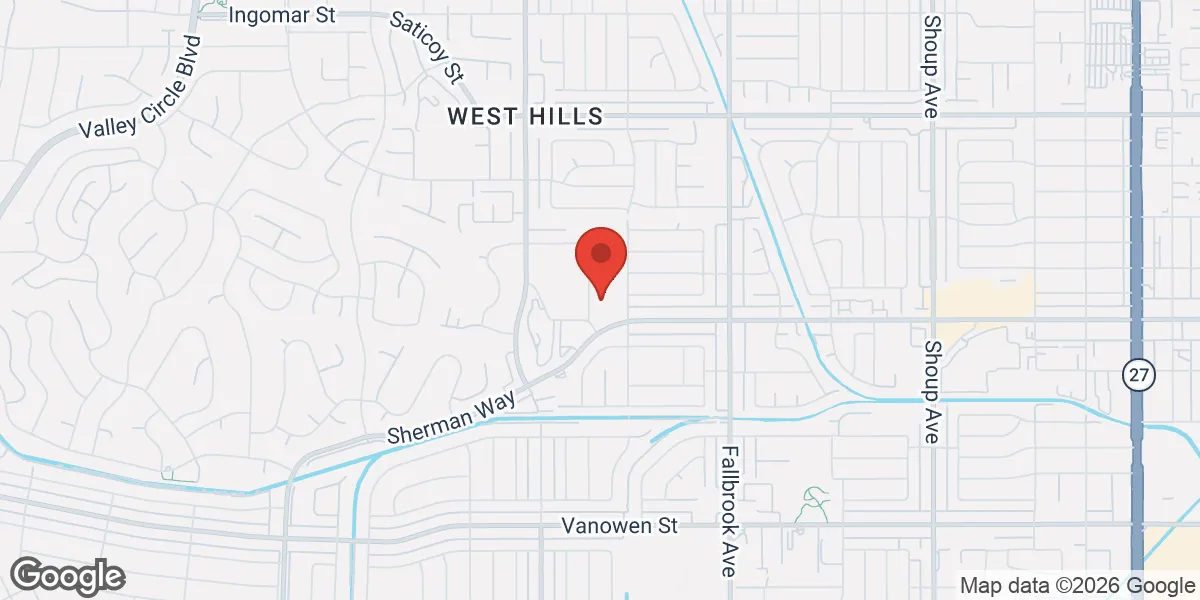 Map showing Gameday Men's Health West Hills location