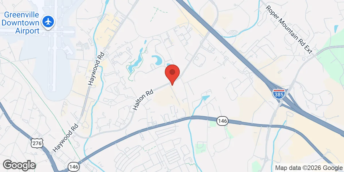 Map showing Gameday Men's Health East Greenville ED and TRT Clinic location