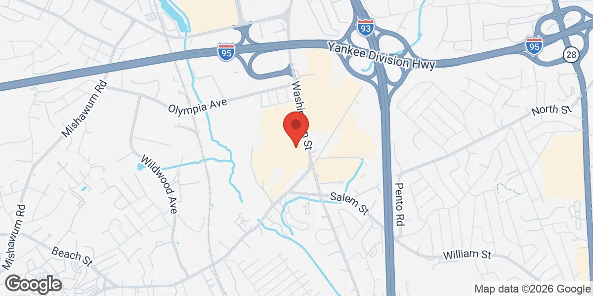 Map showing Gameday Men's Health North Woburn location